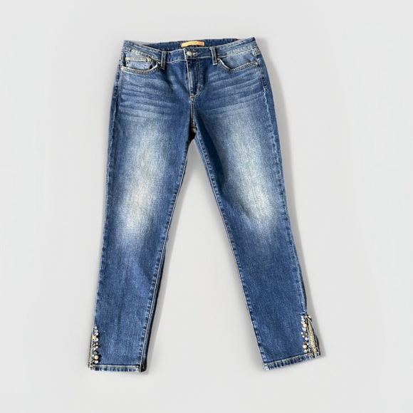 Joe's Jeans Womens‎ The Icon Skinny Mid-Rise Ankle Jeans Stretch Sz 31 Bedazzled - Picture 1 of 8